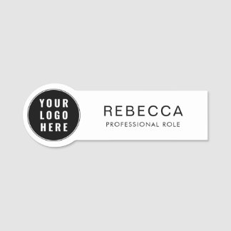 Simple Business Logo Employees Name Custom Name Tag