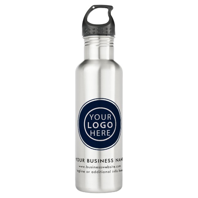 Simple Business Logo Events Minimalist Custom 710 Ml Water Bottle (Front)