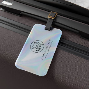 Simple Business Logo Iridescent Employees Custom Luggage Tag