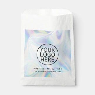 Simple Business Logo Iridescent Promotional Custom Favour Bags