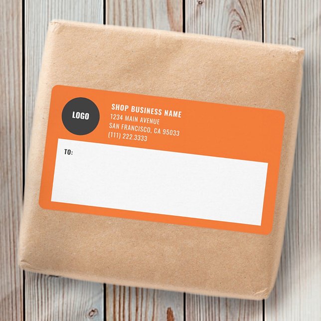Simple Business Logo Mailing Shipping Labels (Creator Uploaded)