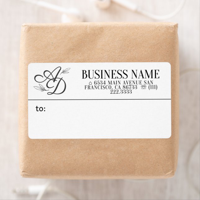 Simple Business Logo Mailing Shipping Labels (Insitu)
