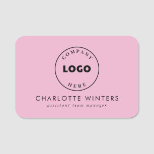 Simple Business Logo Modern Employee Name Tag