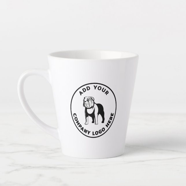 Simple Business Logo Modern Promotional Latte Mug (Left)