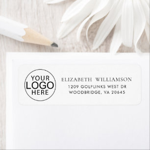 Simple Business Logo Modern Return Address