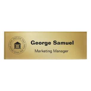 Simple Business Logo   Name   Designation Name Tag