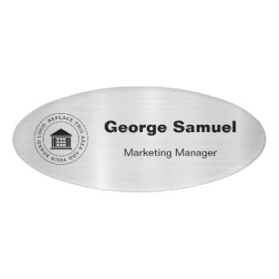 Simple Business Logo   Name   Designation Name Tag