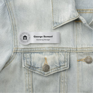 Simple Business Logo Name Designation Tag