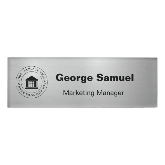 Simple Business Logo | Name | Designation Tag (Front)