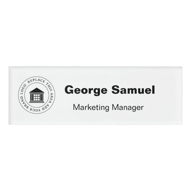 Simple Business Logo | Name | Designation Tag (Front)