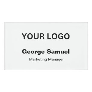 Simple Business Logo Name Designation Tag