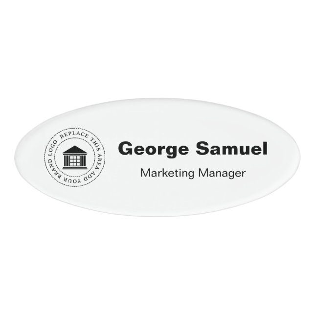 Simple Business Logo | Name | Designation Tag (Front)