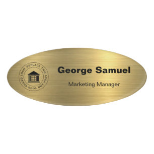 Simple Business Logo Name Designation Tag