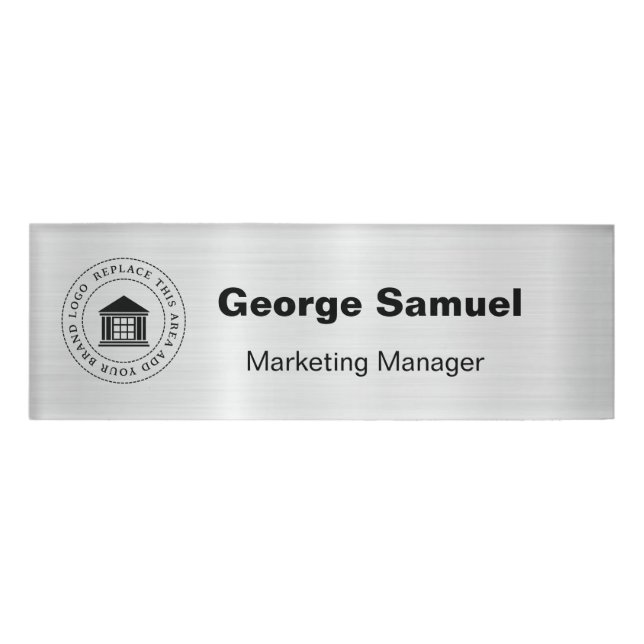 Simple Business Logo | Name | Designation Tag (Front)