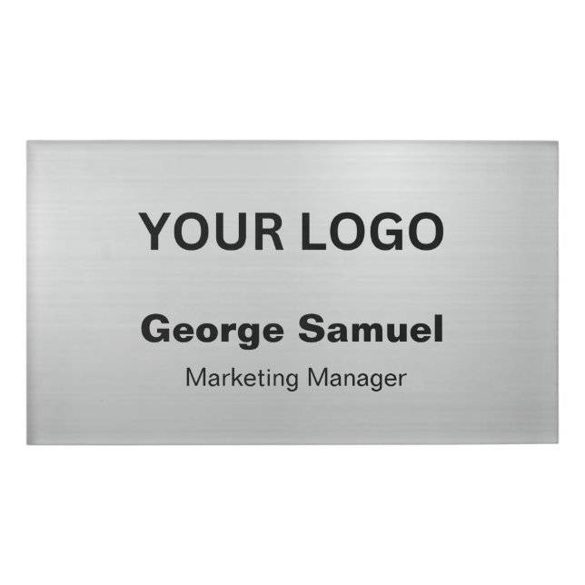 Simple Business Logo | Name | Designation Tag (Front)