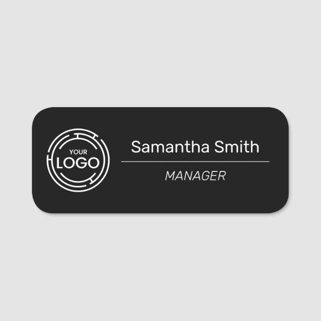 Simple Business Logo Name Tag (Front)