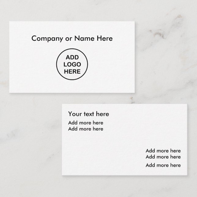 Simple Business Logo Online Business Card Template (Front/Back)