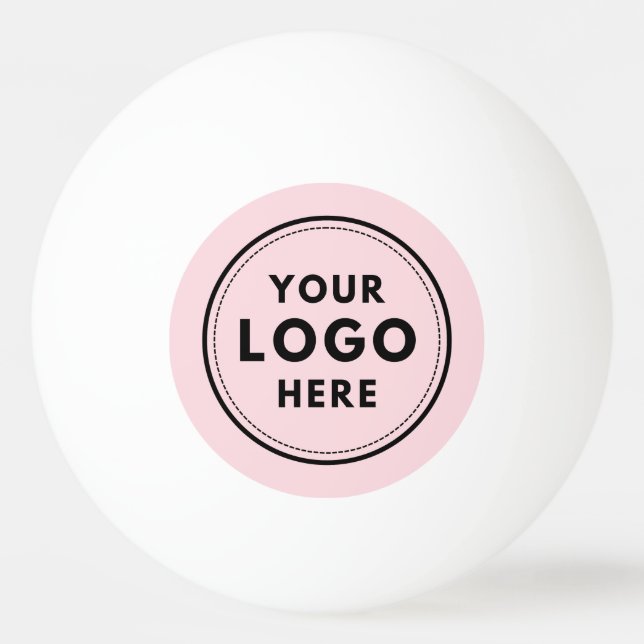 Simple Business Logo Pink Ping Pong Ball (Front)