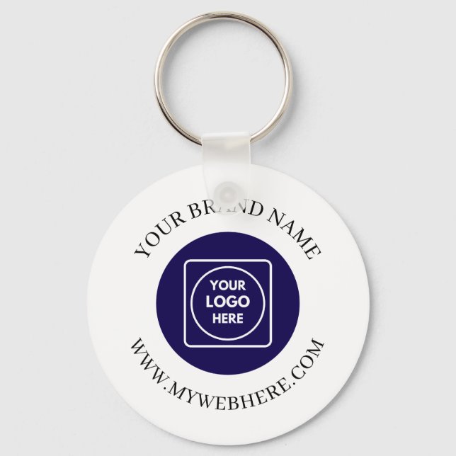 Simple Business Logo Promo Keychains (Front)