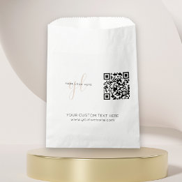 Simple Business Logo QR Code Event Marketing Favour Bags