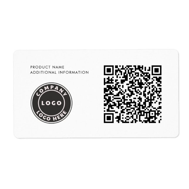 Simple Business Logo QR Code Product ID (Front)