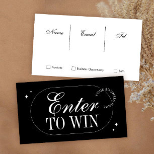 Simple Business Logo Raffle Enter to Win Ticket
