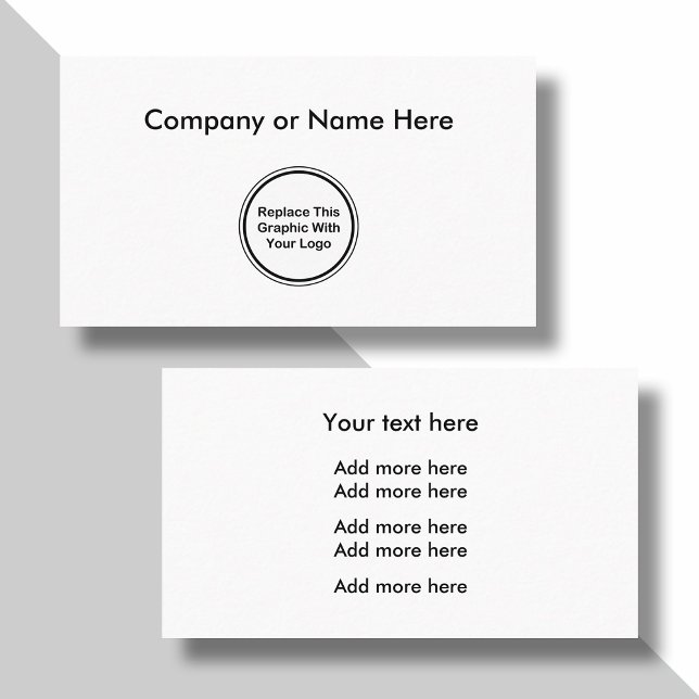 Simple Business Logo Template Card (Creator Uploaded)
