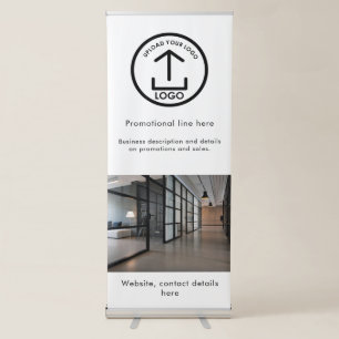 Simple Business Logo Text Photo Professional Retractable Banner