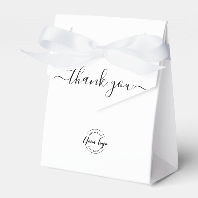 Simple Business logo Thank you Script website  Favour Box (Front Side)