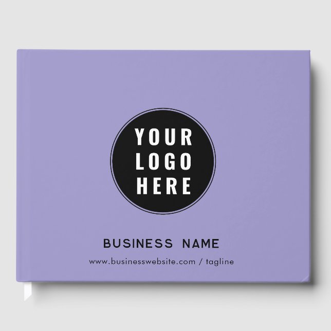Simple Business Logo Visitors Log Guest Book (Front)