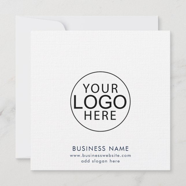 Simple Business Logo Website Custom Card (Front)