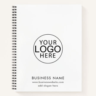 Simple Business Logo Website Promotional Custom Notebook