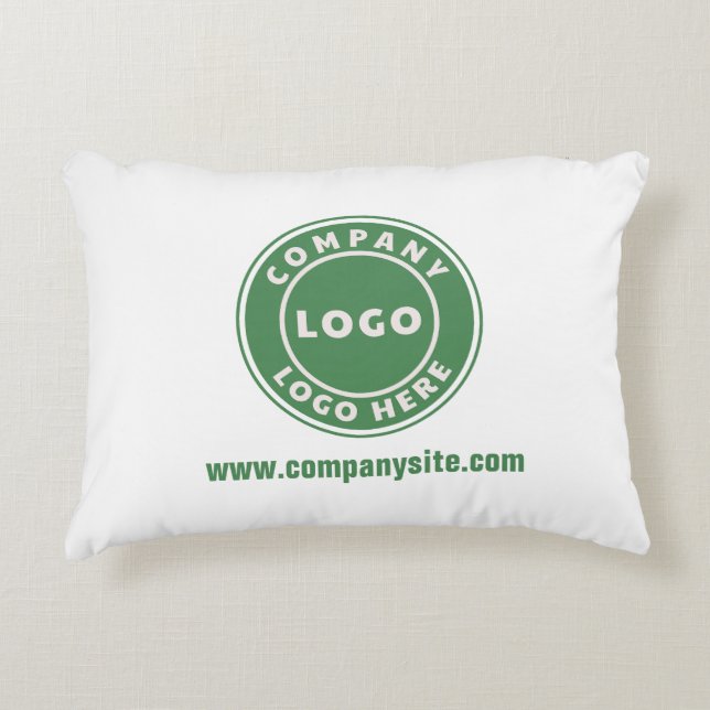 Simple Business Logo Website Showroom Decorative Cushion (Front)