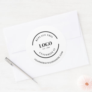 Simple Business logo Website Simple Product Classic Round Sticker
