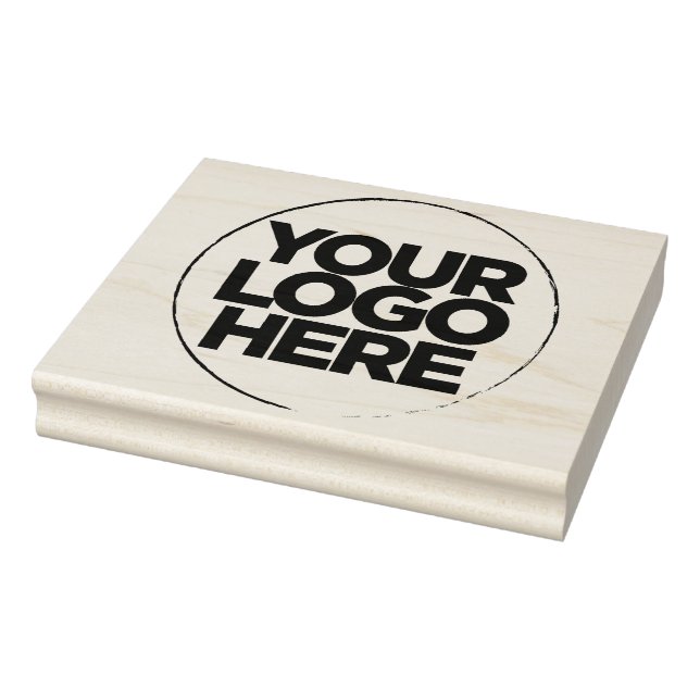 Simple Business Logo Wooden large Rubber Stamp (Stamp)