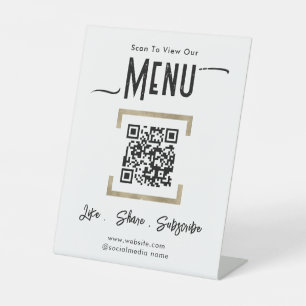 Simple Business Menu Connect Pedestal Sign