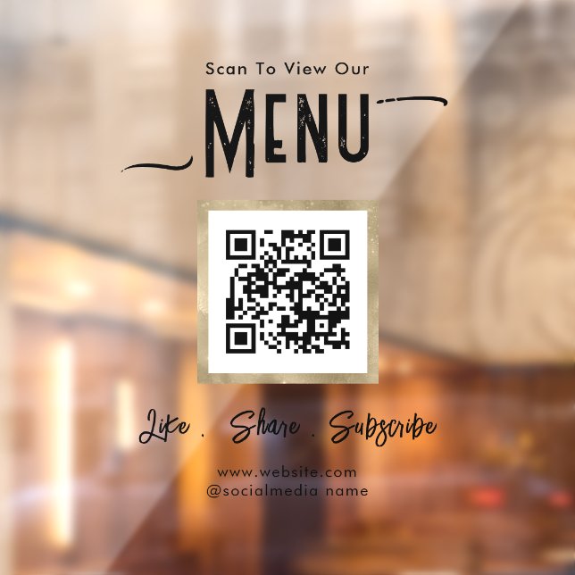 Simple Business Menu Connect  Window Cling (Sheet 2)