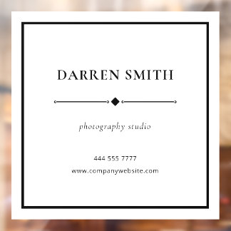 Simple Business Office Frame White Window Decal