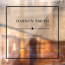 Simple Business Office Name Frame Window Decal