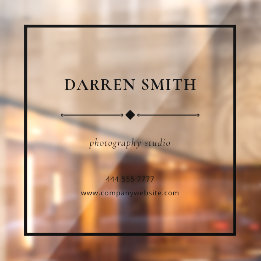 Simple Business Office Name Frame Window Decal