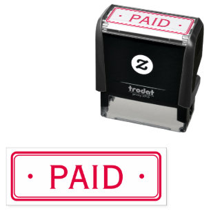 Simple Business Paid Text Personalise Self-inking Stamp