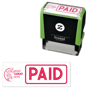 Simple Business Paid Text Personalize Self-inking Stamp