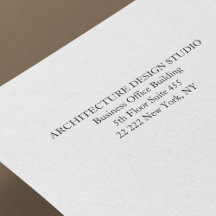 Simple business professional return address