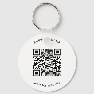 Simple Business Promotional QR Code Key Ring