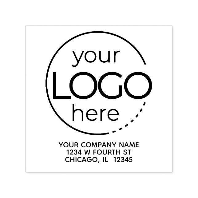 Simple Business Return Address Label Self-inking Stamp (Design)