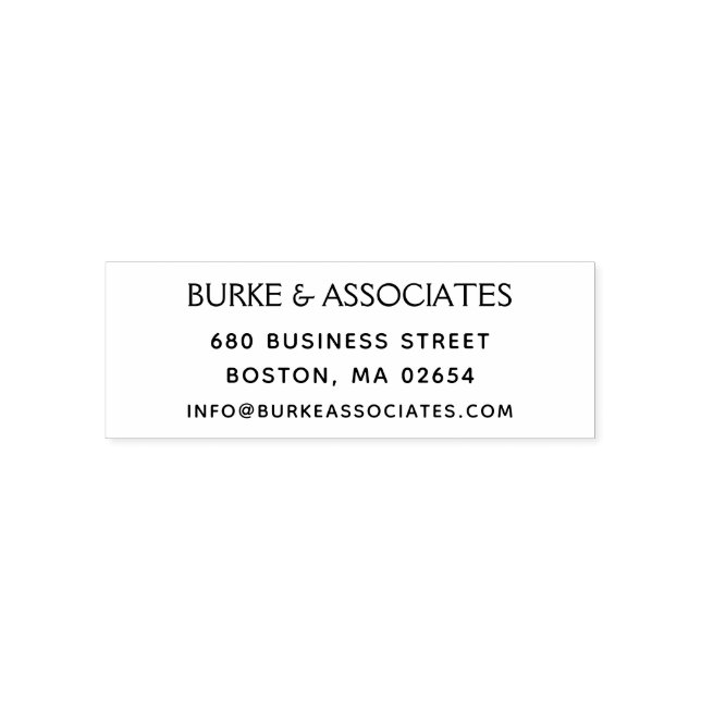 Simple Business Return Address Self-inking Stamp (Design)