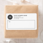 Simple Business Round Logo Mailing Shipping