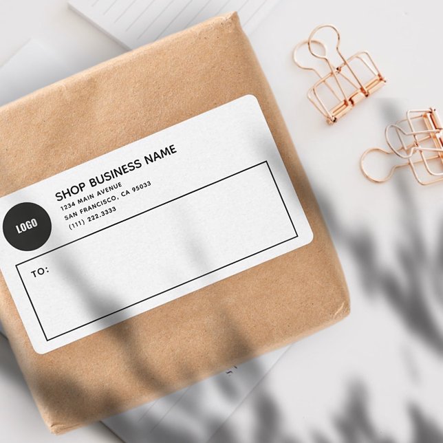 Simple Business Round Logo Mailing Shipping (Creator Uploaded)