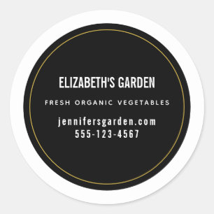 Simple Business Sticker on Black Background