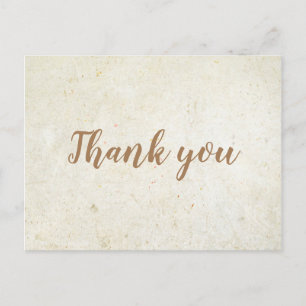 Simple Business Thank You Gold Script Postcard